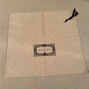 Gucci Beige Dust Bag with Black Logo
